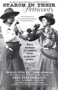 Starch in their petticoats we piddle around theater